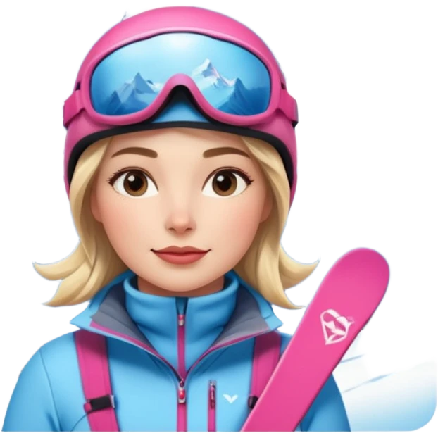 Woman Ski, Backgroundatterhorn emoji