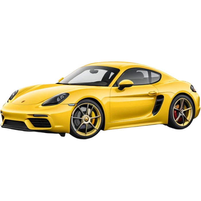 Chalk colored 2024 Porsche 718 Cayman GTS 4.0 with yellow ceramic brakes emoji