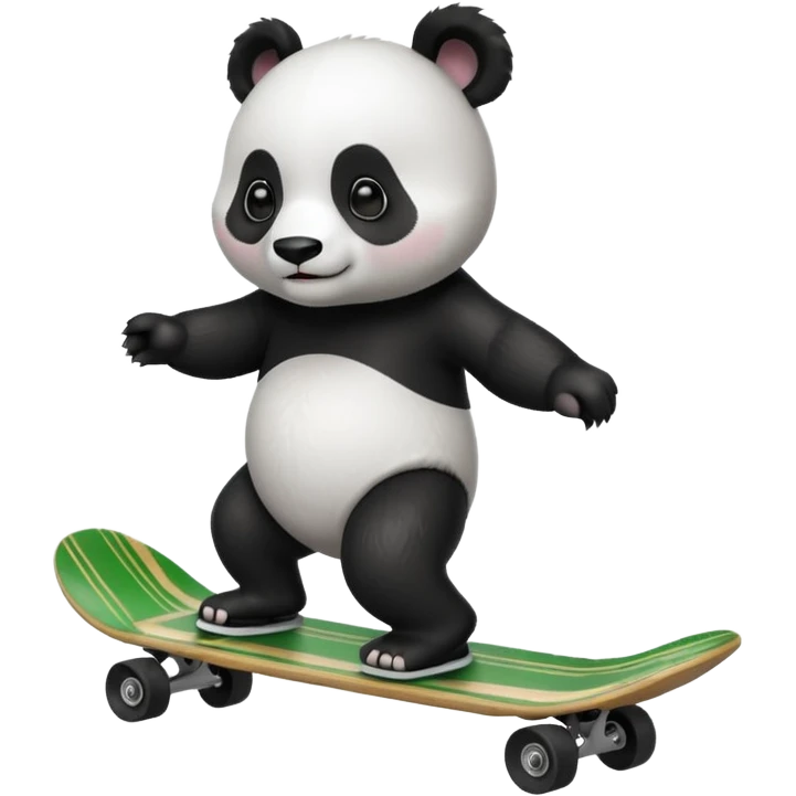 Panda skateboard  emoji