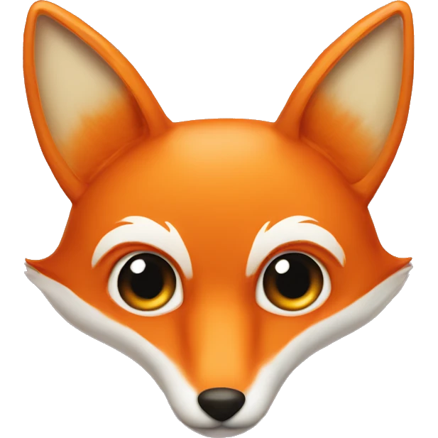 orange heart with fox ears and nose emoji