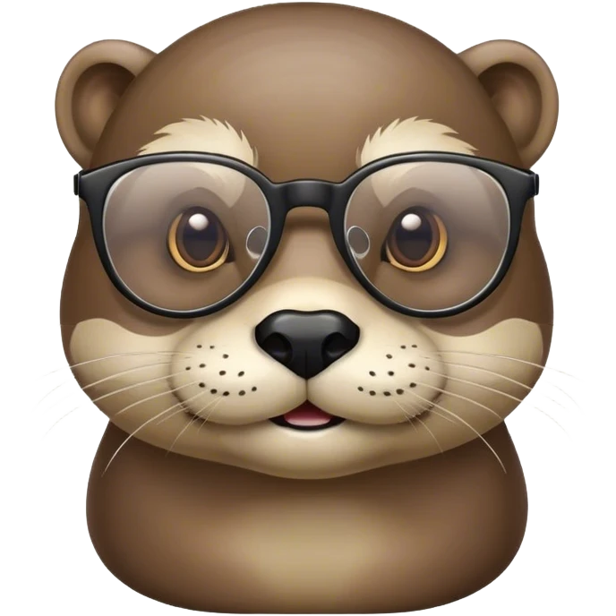 Otter with glasses and a mustasch  emoji
