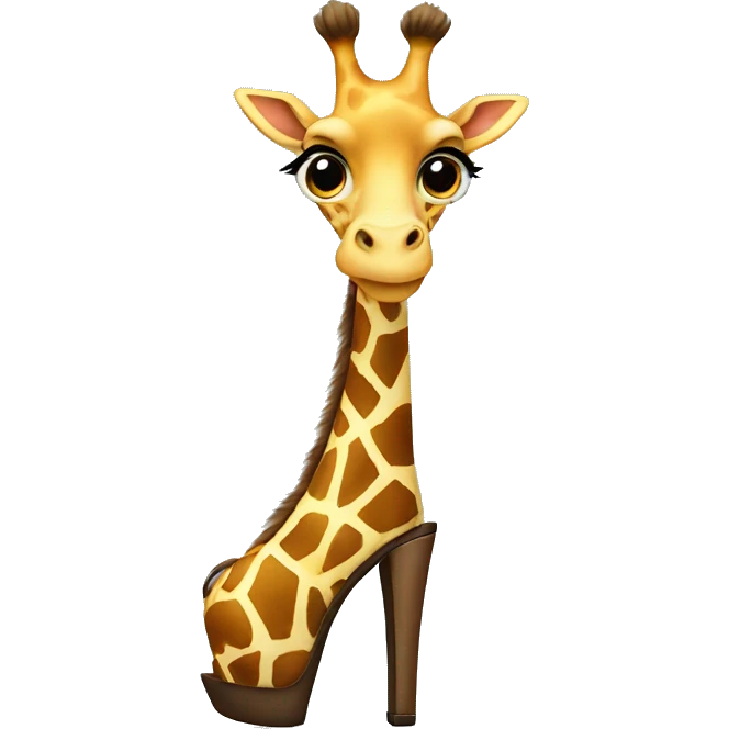 Giraffe in high heels emoji