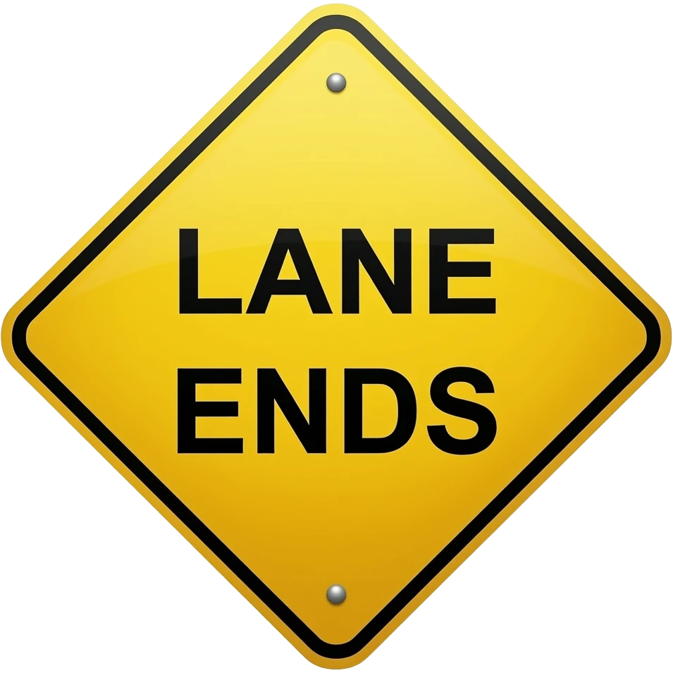Right Lane Ends emoji
