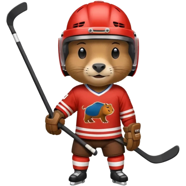 capybara ice hockey player emoji