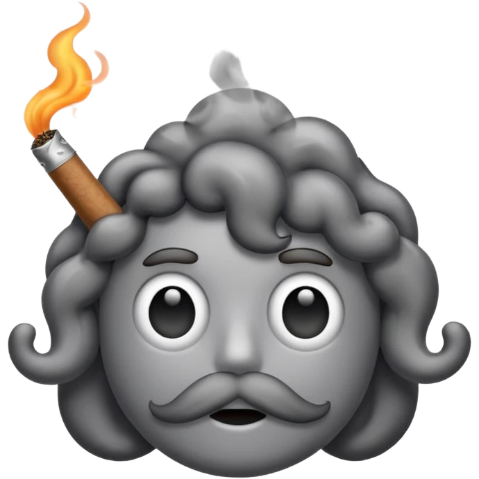 smoke coming out of a blunt emoji