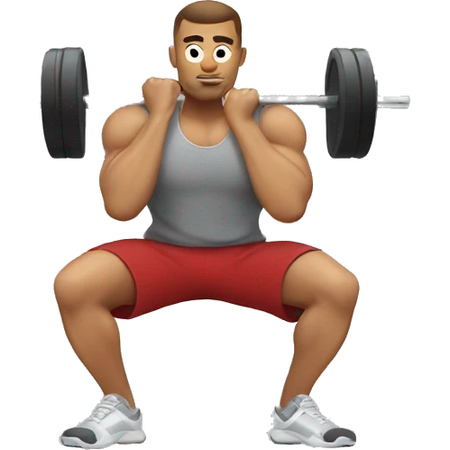 a man doing squat (gym) emoji
