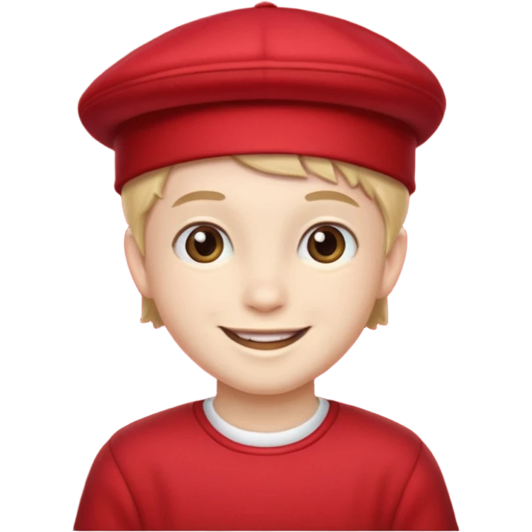 red hat and red dress boy emoji