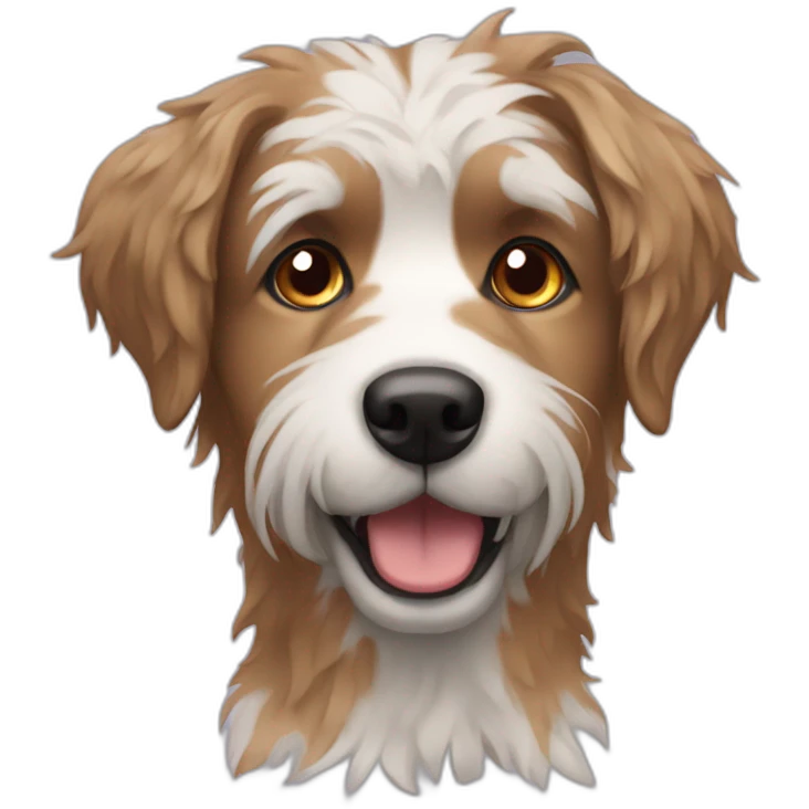 messy fur mixed breed dog emoji