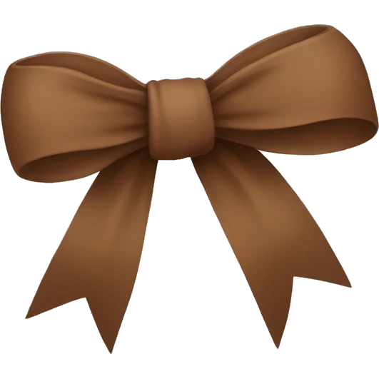brown bow emoji