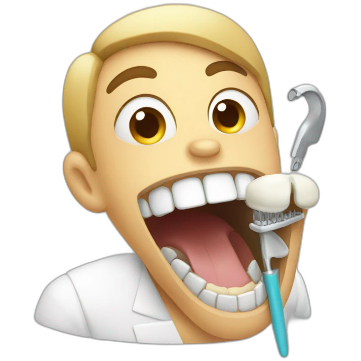 biting at the dentist emoji