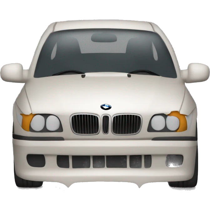 beater of a car BMW with bandages on it emoji