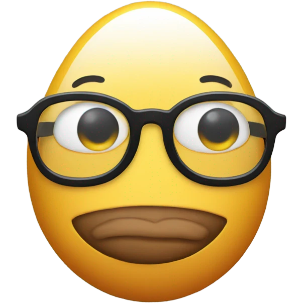 Make a egg wearing glasses emoji