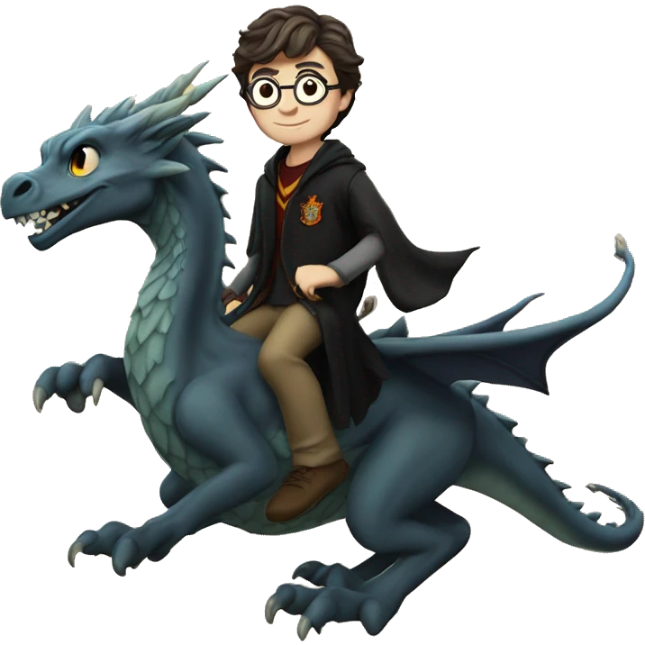 Harry potter on a dragon emoji