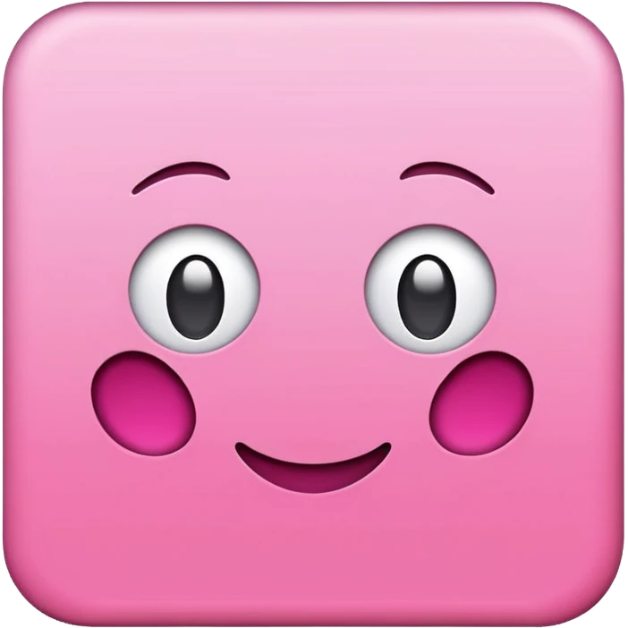 simple pink square paper emoji