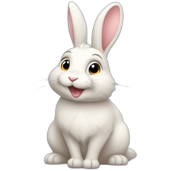 lapin qui tient cœur emoji