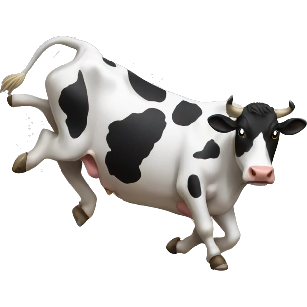 Cow jumps over moon emoji
