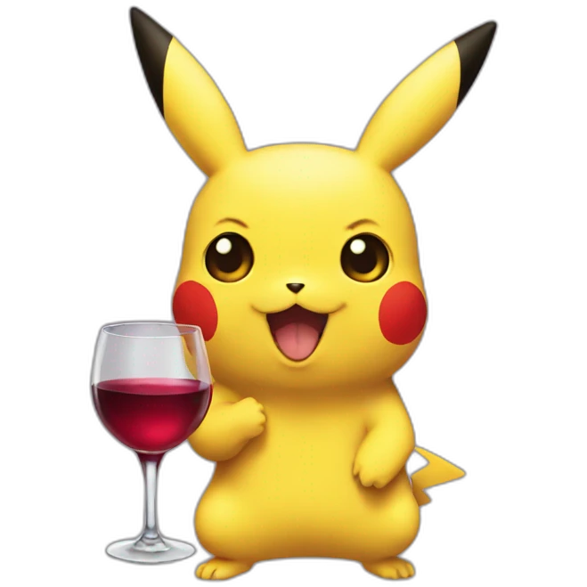 pikachu-drinking-wine emoji