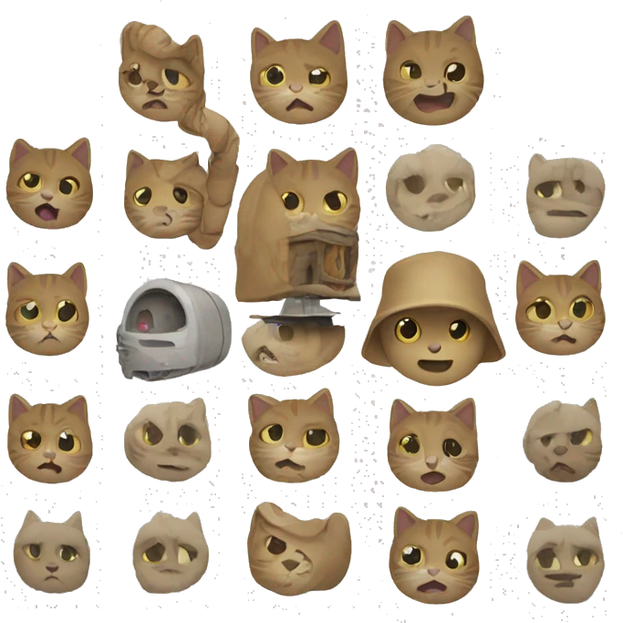 Un chat fort emoji