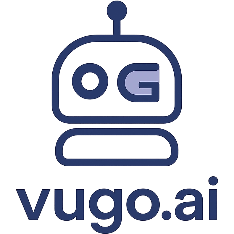 logo for vugo.ai, modern, clean, tech-inspired, simple, memorable, suitable for a tech startup emoji