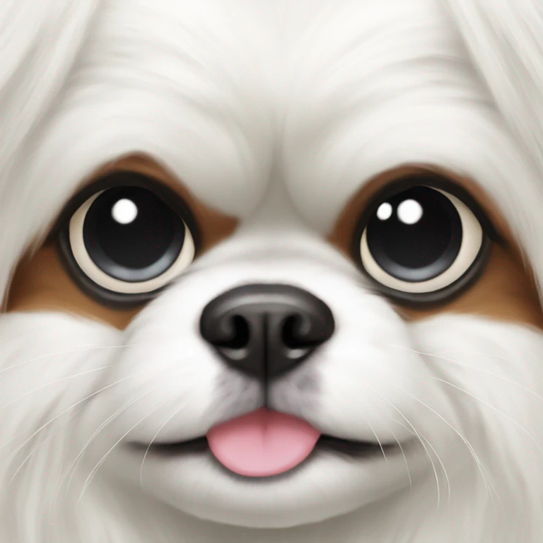 japanese chin white fur on eye emoji