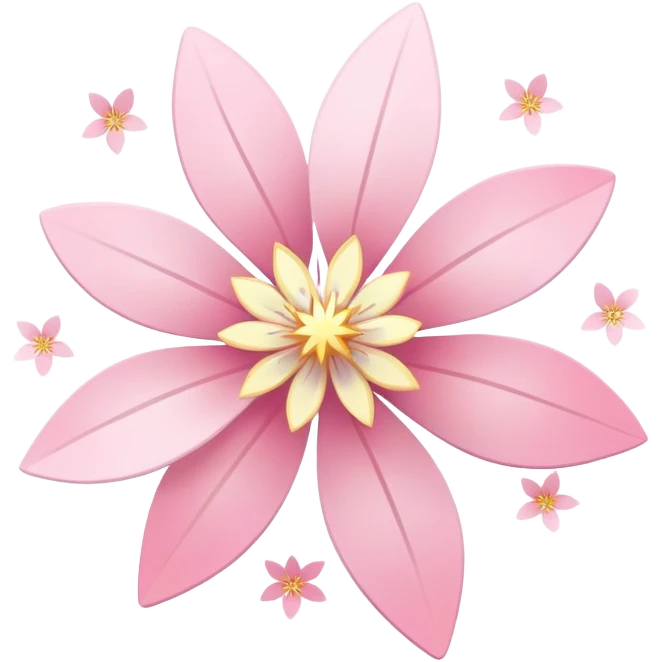 Cute Pastel pink and white Cherry Blossom Sakura Starburst Shooting Star emoji