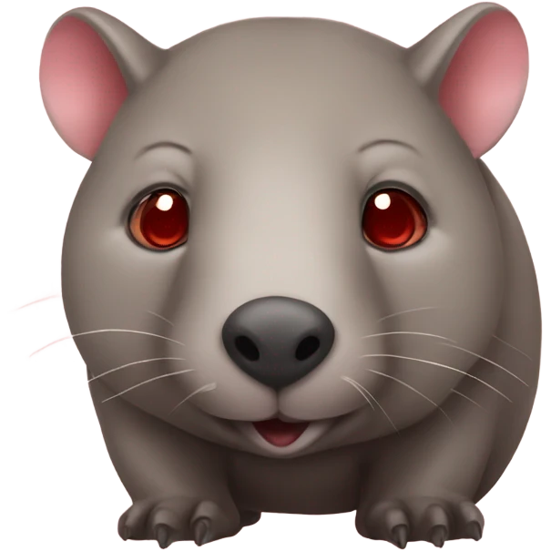 Wombat with love heart eyes emoji