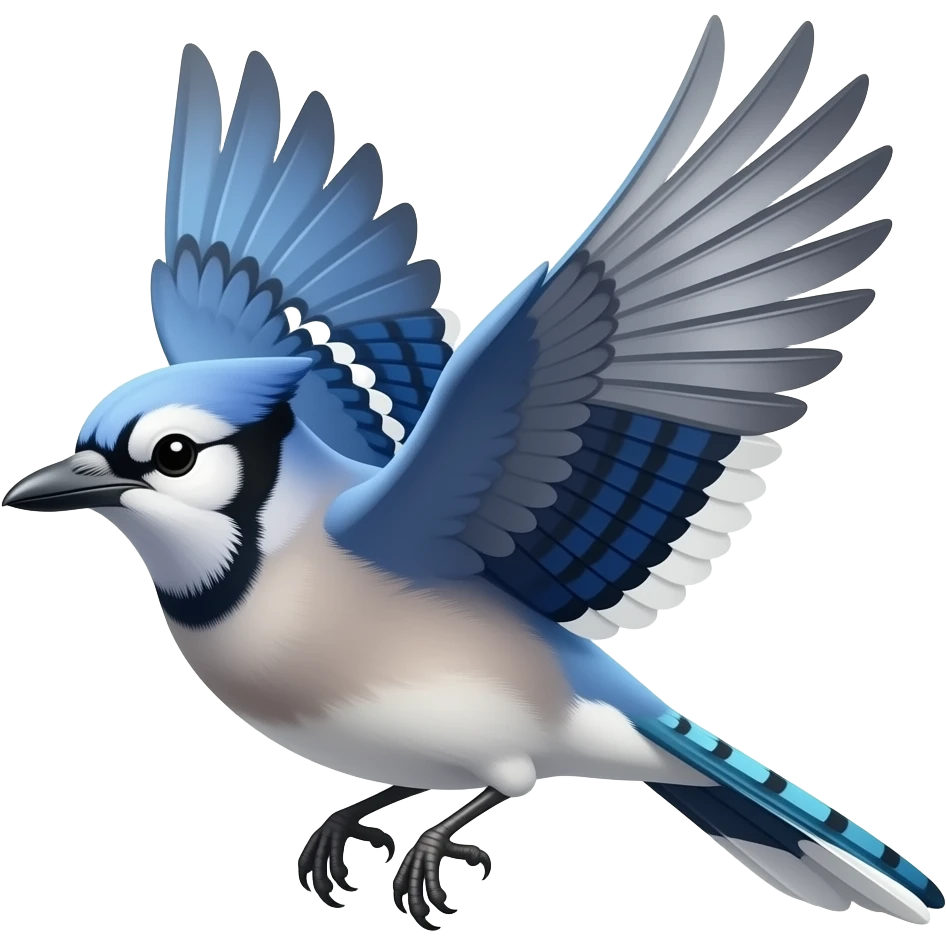 flying blue jay emoji