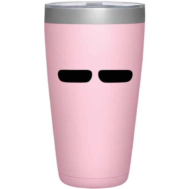 Light pink tumbler without face emoji
