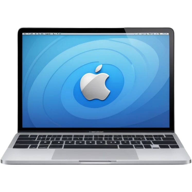 macbook com programação emoji