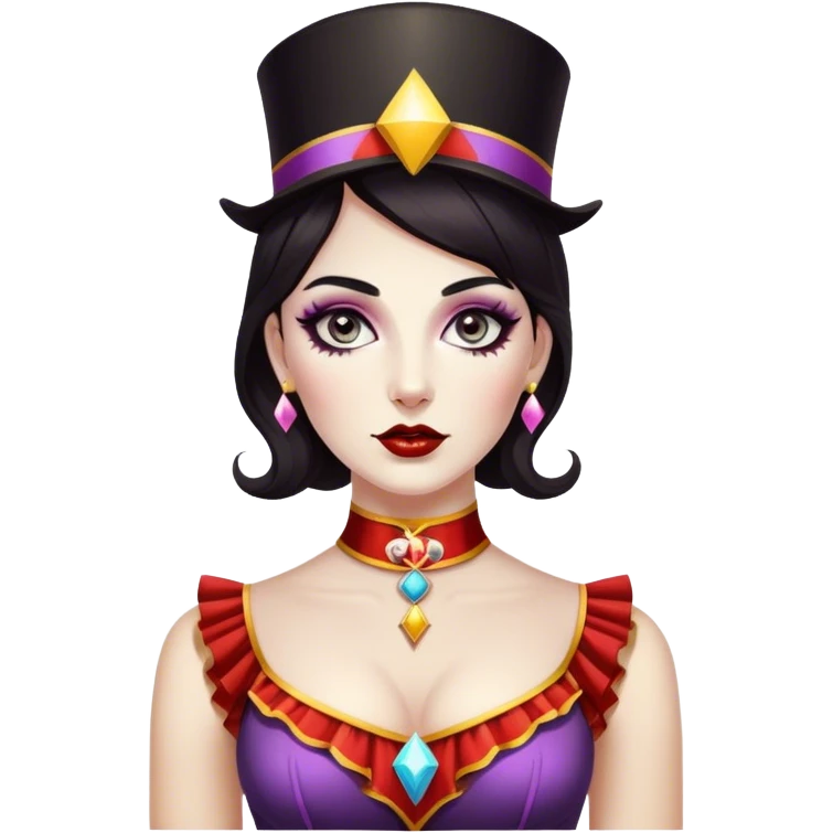 Vintage circus female psychic emoji