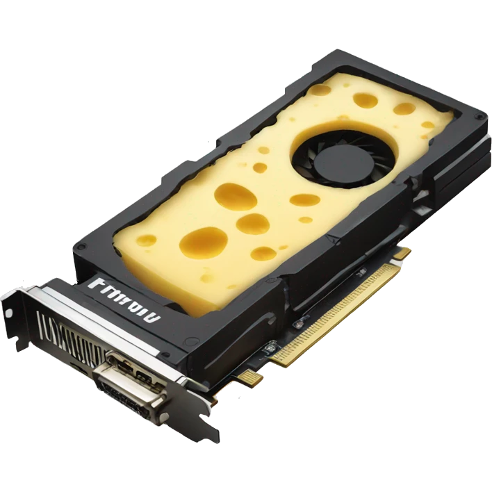 graphics card made of cheese emoji