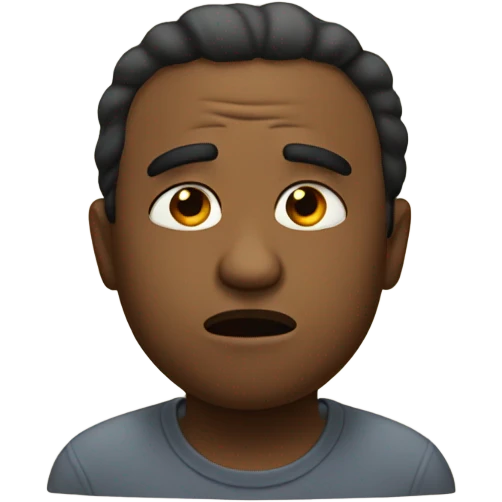 Sad nod emoji