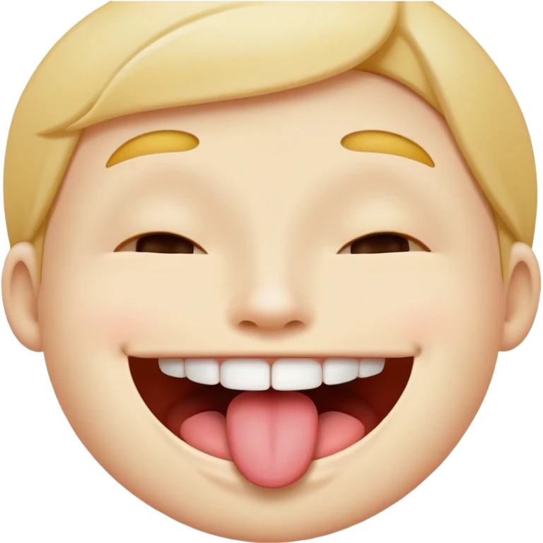 😛 but closed mouth sticking tounge out emoji