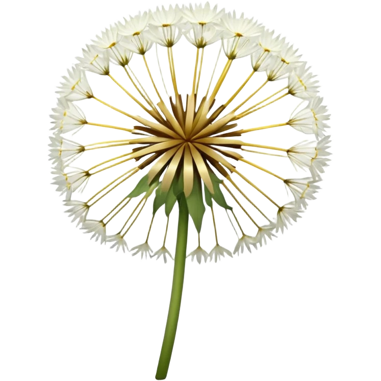 Dandelion flower emoji in white colour looks aesthetic  emoji