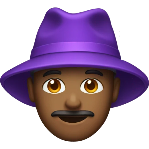 Purple hat emoji