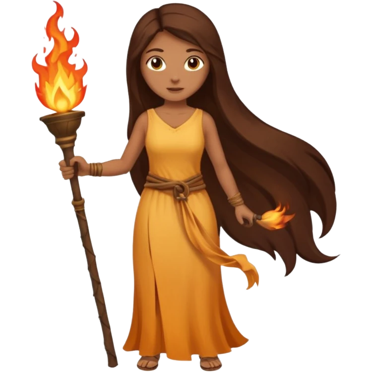 Ancient Torch Bearer woman emoji