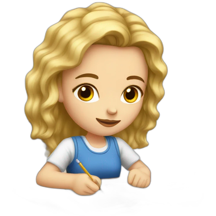 white_girl_doing_homework emoji