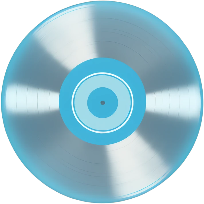 Light blue vinyl record  emoji