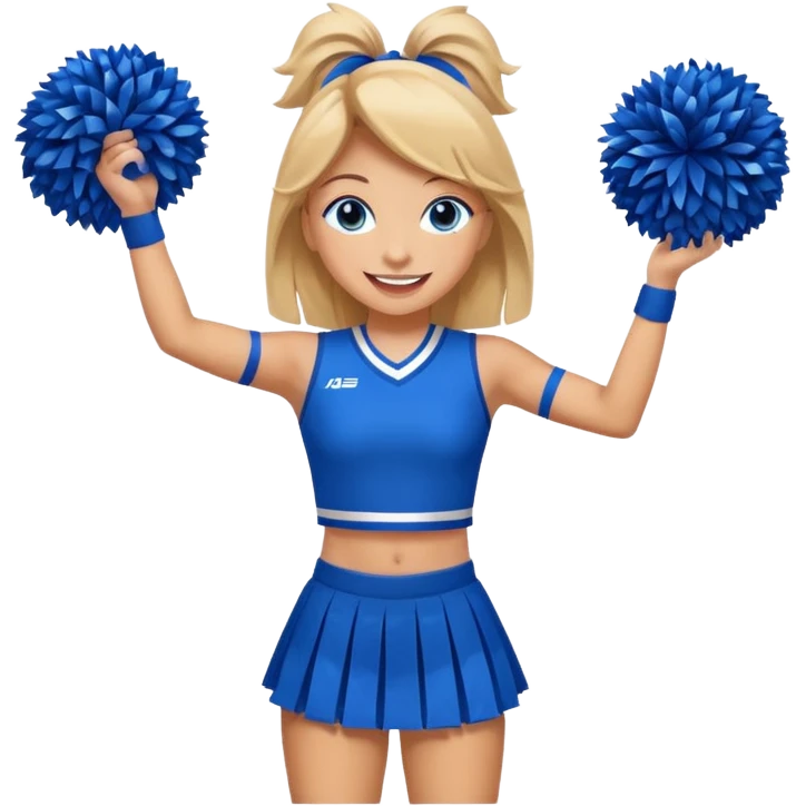 Full body , female , cheerleader , blue eyes emoji