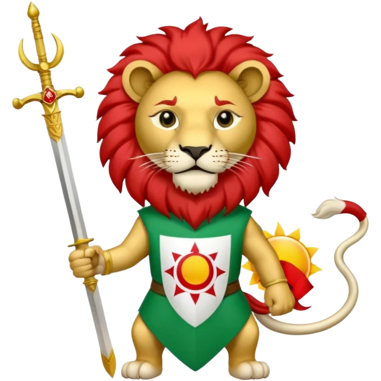 shir o khorshid iranian flag emoji