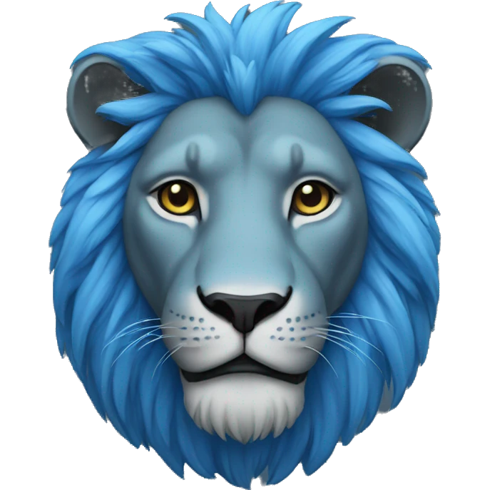Blue lion  emoji