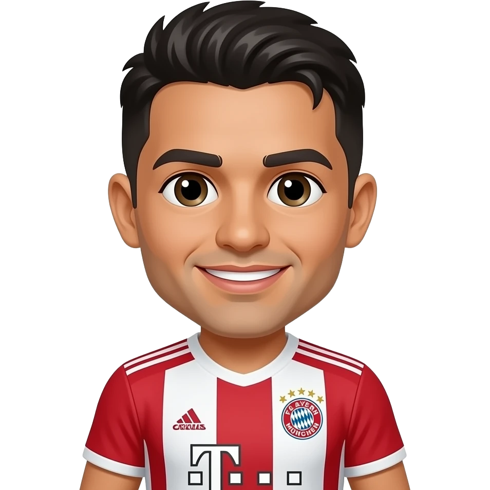 A bitmoji that look like Luis Díaz, colombian left winger of Bayern Munchen emoji