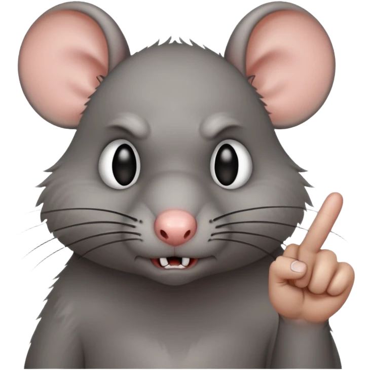 Rat with middle finger  emoji