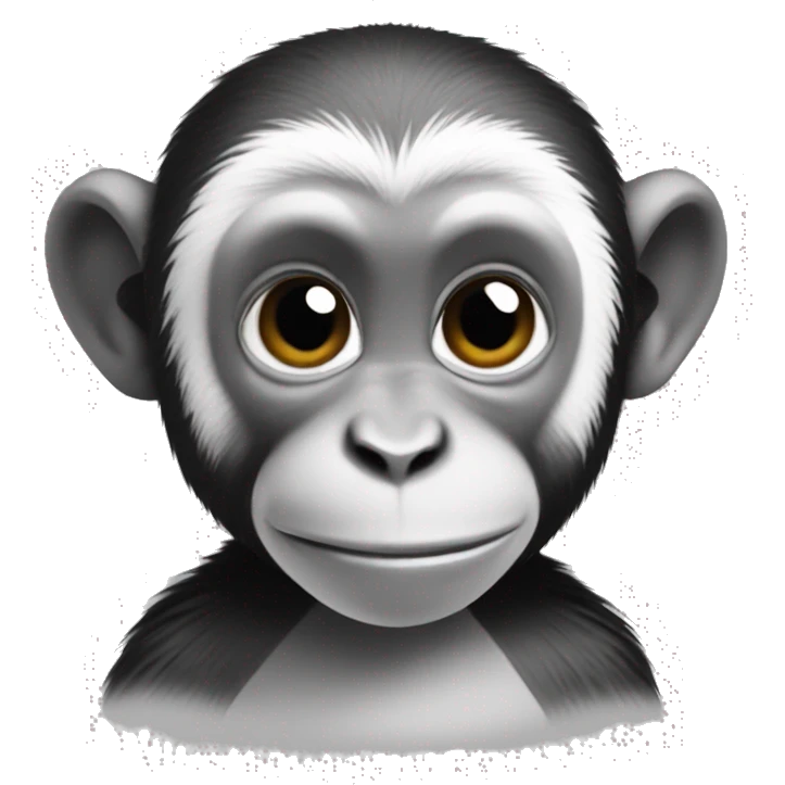 capuchin monkey black and white emoji