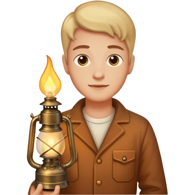 holding gas lamp emoji