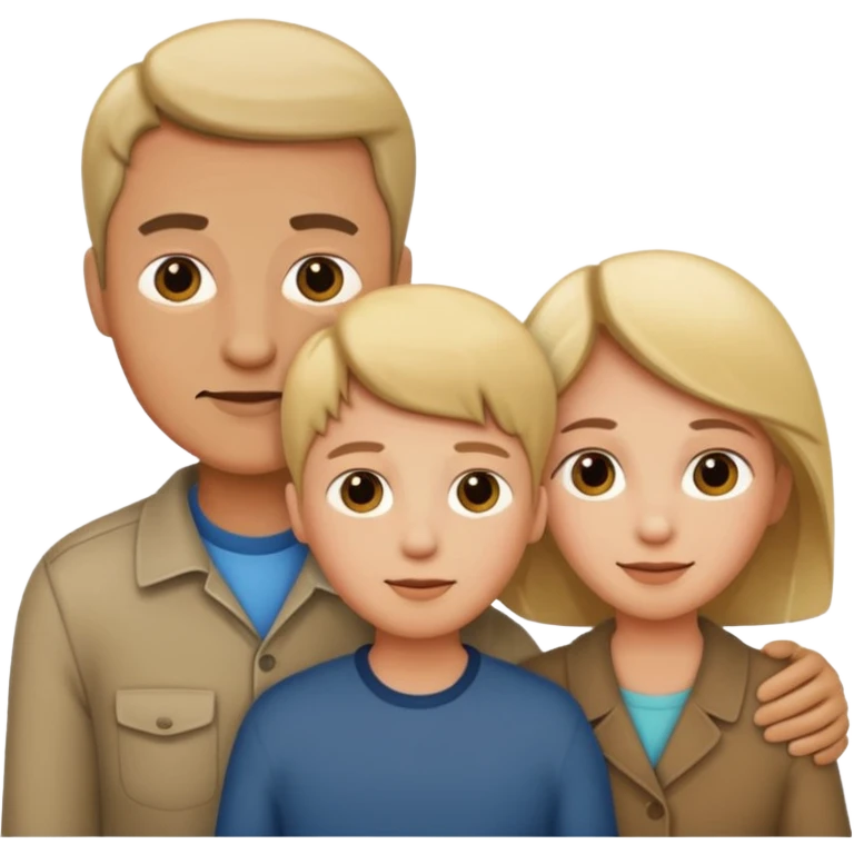 Family 🧔🏻‍♂️👩🏻👦🏻 emoji