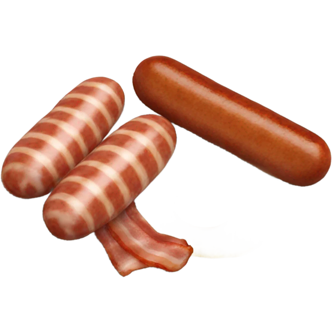 Full English sausages bacon eggs on plate emoji