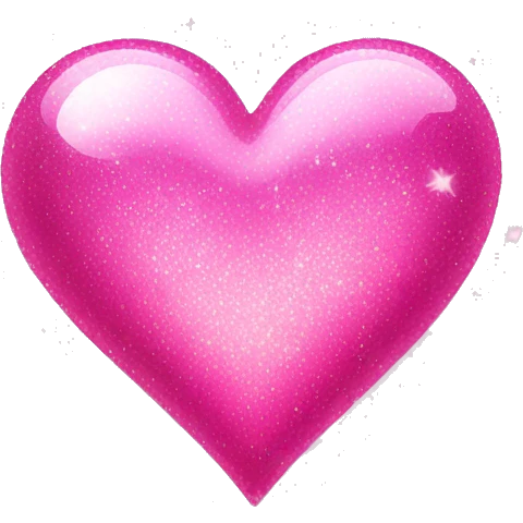 Pink sparkling heart emoji