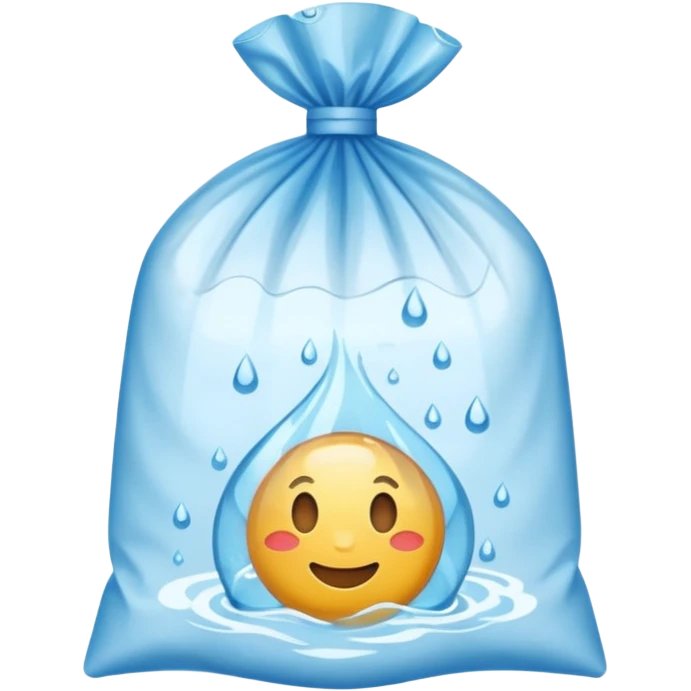 plastik kresek isi air emoji