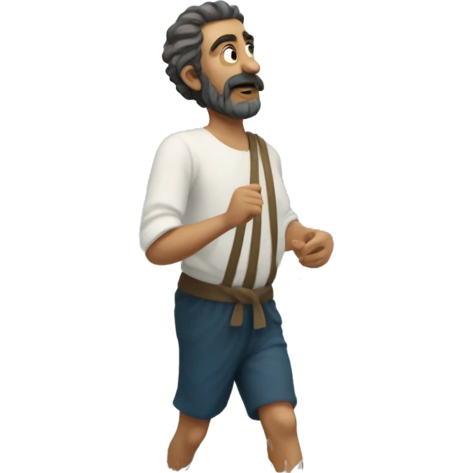 Greek man cross the river emoji